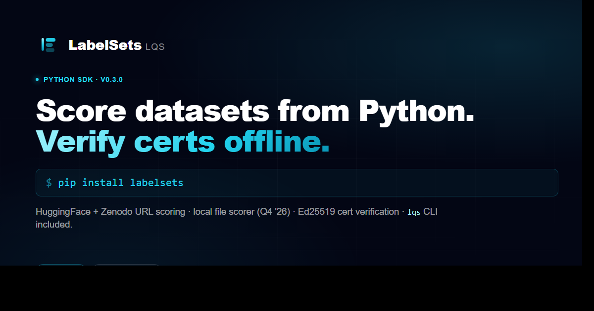 LabelSets Python SDK OG card